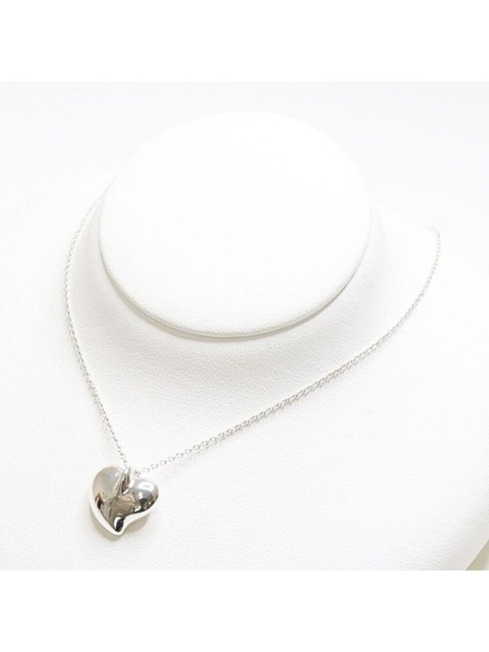 Tiffany & Co Elsa Peretti Curved Heart Pendant Sterling Silver 41.5